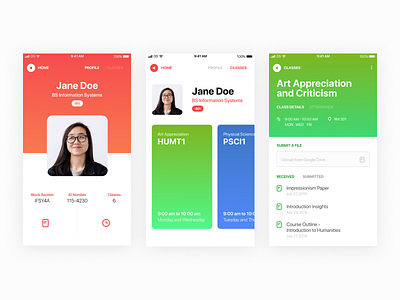 CampUs 2.0 app campus classroom college education high school management product school ui ux