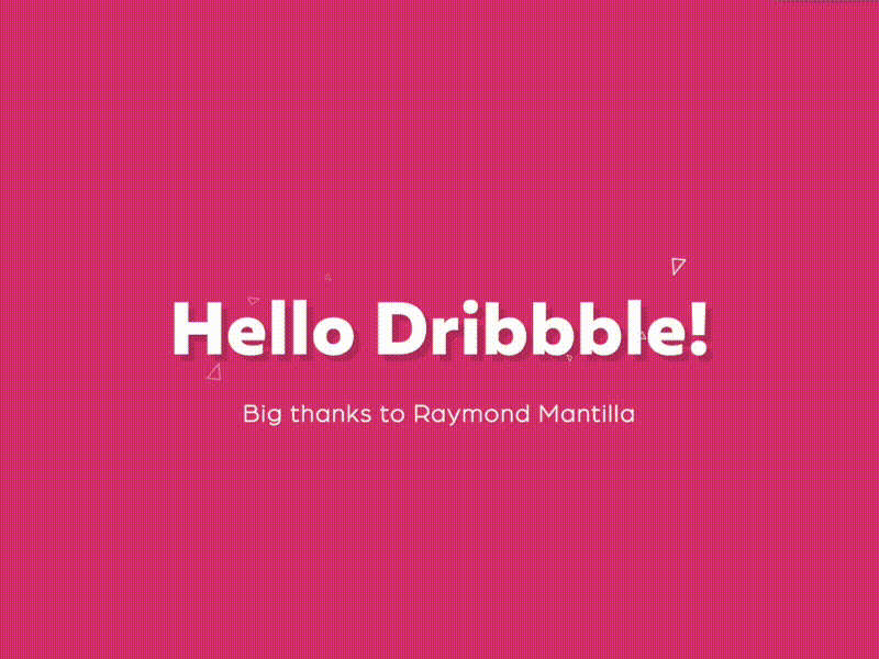 Hello, Dribbble! after effects animation dribbble first first shot hello invite shot thanks