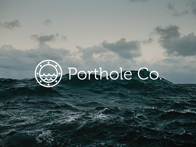 Porthole Co. Logo branding illuminator logo ocean porthole sea ship water