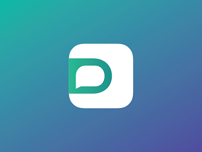 Dialog App Icon app d dialog icon letter logo ui