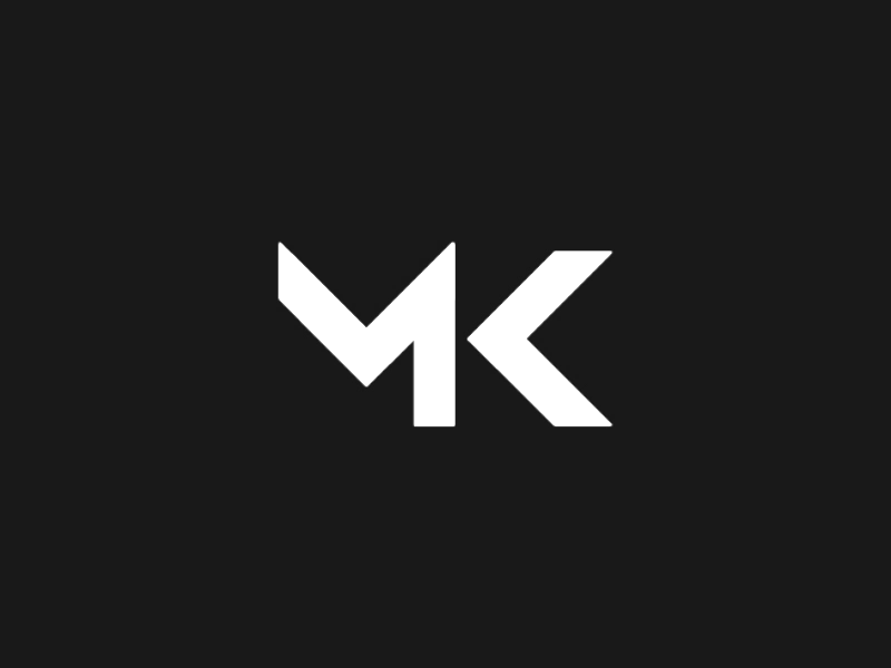 Matt Komo Logo Animation animation design film logo matt komo minimal mk modern monogram nikita vantorin nv personal play rewind