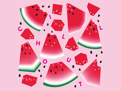 Chill Out chillout gradient summer vector illustration watermelon