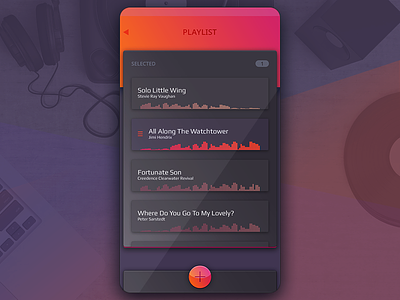 Playlist audio embed manage tracks media music peach player playlist songs tracklist