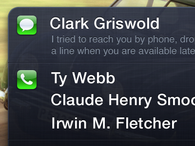 iOS Lockscreen Notification Mashup Detail