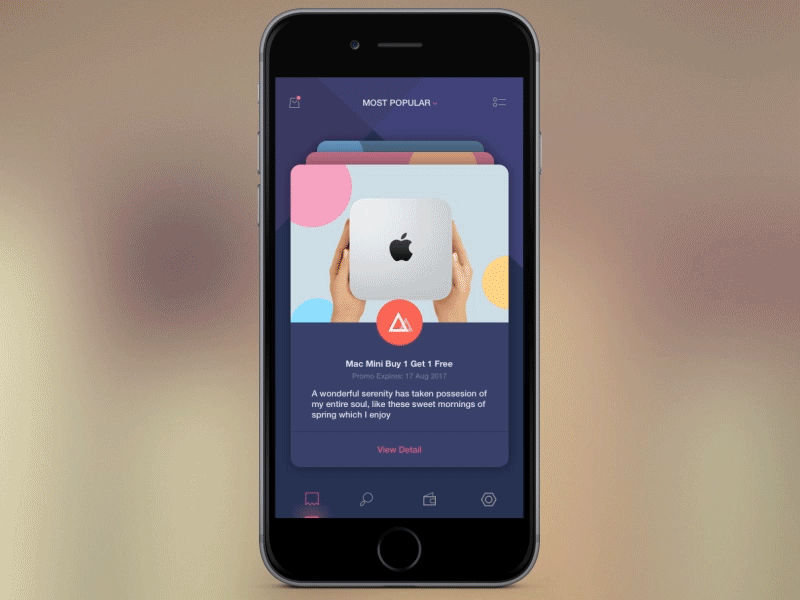 Animated coupons app