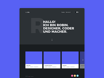 personal portfolio landingpage dark mode iamrobin personal portfolio portfolio toggle typo typography