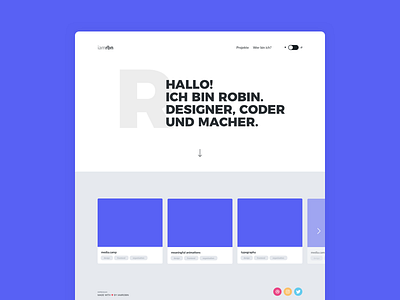 personal portfolio landingpage dark mode iamrobin personal portfolio portfolio toggle typo typography