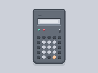 Braun Calculator braun calc calculator depth dieter rams flat illustration product design