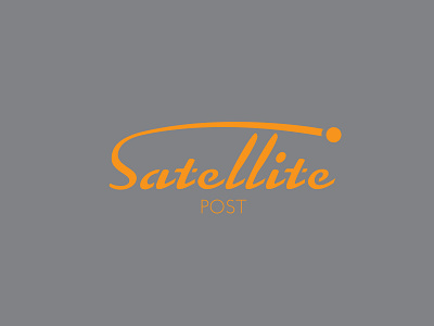 Satellite Post Logo branding design lettering logo type typography vector