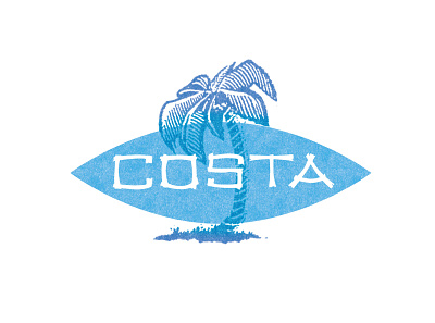 Costa Del Mar T-shirt design apparel design branding design illustration lettering logo type typography vector