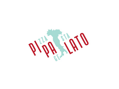 Pipalato Italian Bistro design lettering logo typography vector