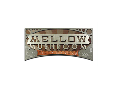 Mellow Mushroom Pizza Signage branding design lettering logo menu design signage typography