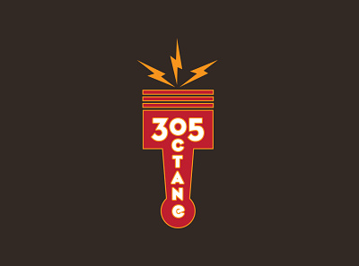 305 Octane Logo branding design icon illustration lettering logo typography vector