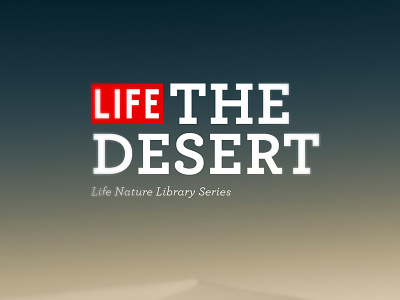 Life-The Desert archer book cover gradient red typography