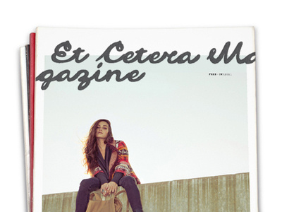 Et Cetera Magazine Masthead logo masthead magazine print script cropped lettering simple clean typography