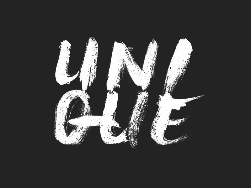Brush Type treatment caligraphy lettering grunge typography hand-drawn paint distress