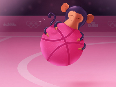 My first shot ball basketball chango dribbble first game monkey pelota shot srpapáchango
