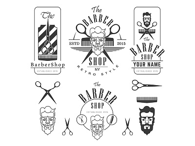 Barbershop barbershop gentleman haircut icon old retro salon saloon scissors sign style symbol