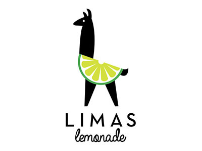 Limas Lemonade lemon lemonade lime llama logo