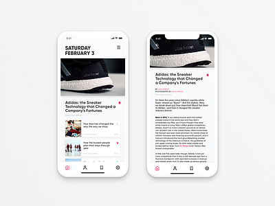 Nyhed News App app ios iphonex news ui user experience user interface ux