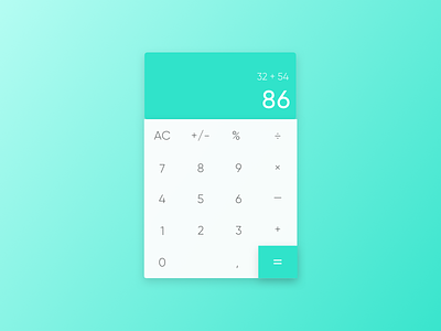 Daily UI #4: Calculator
