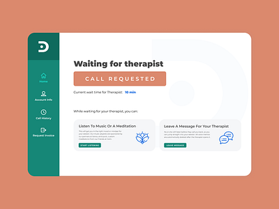 The Difference - Therapy App clean dashboard modern product design psychology therapist therapy ui user centered user experience user interface ux web