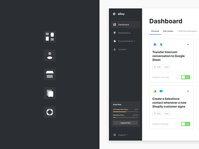 New Sidebar Navigation – Alloy clean ui icons icons design menu bar navigation sidebar ui ux web