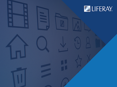 Icon set - Liferay blue flat geometric icon liferay navigation perspective set