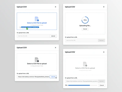 CSV uploader circular progress bar drag and drop drag file interface design modal progress bar ui upload upload file uploader ux web