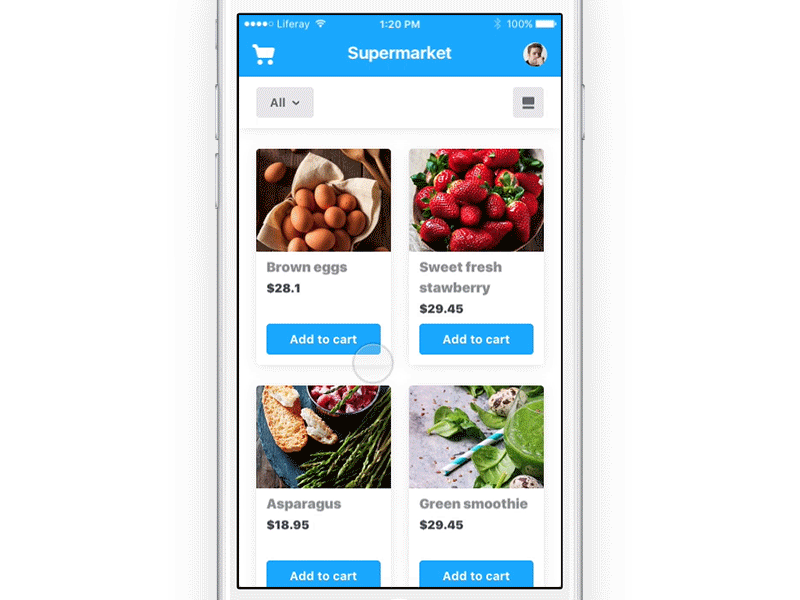 Add To Cart shop mobile ios principle motion iphone ui ux cards interaction app