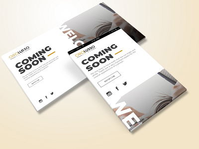 Coming Soon UI Design branding design logo product design ui ux visual design webdesign