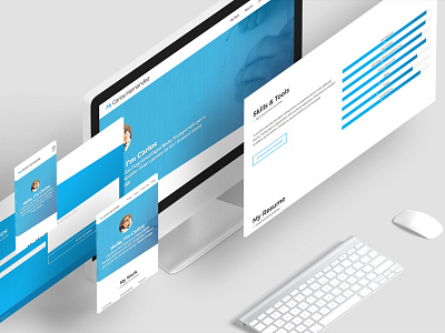 Responsive Portfolio Website Mockup branding product design ui ux video visual design webdesign