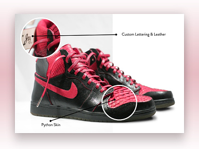 Custom Jordan Retro 1 - Website Module Design design digital product design retro shoes ui visual design webdesign