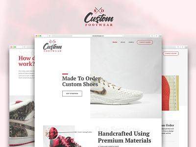 SD Custom Footwear - UX, UI, & Branding branding design logo product design ui ux visual design webdesign