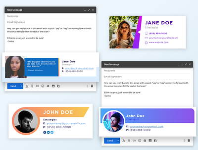 Email Signature Templates branding design product design typography ux visual design