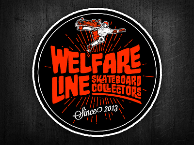 Welfare Line Skateboard Collectors badge logo