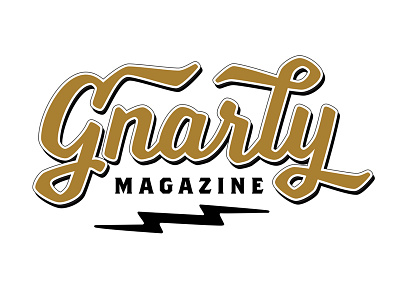 Gnarly Magazine Logo branding kustom kulture logo lowbrow art magazine pinstriping sign painting