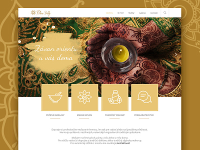 Web design for Ruhina with love :) 1200 px henna orient refugee web design