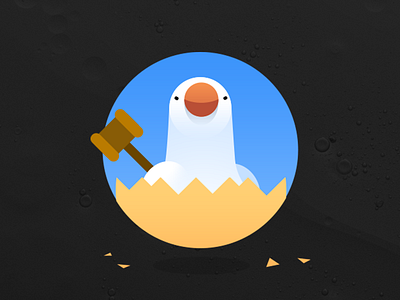 Goose bird egg fragment goose hammer icon mascot pigeon stockholm sweden tourism ui