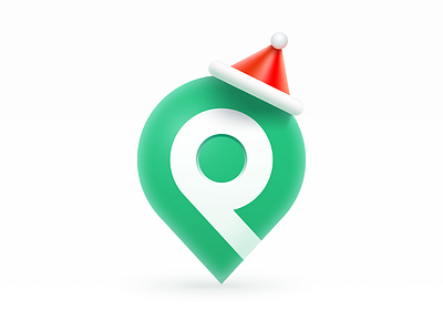Christmas logo app branding christmas green icon logo planner travel ui