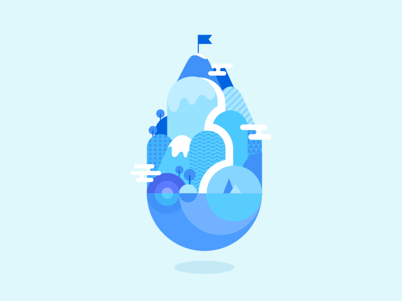 Blue mountain by 王悦 on Dribbble