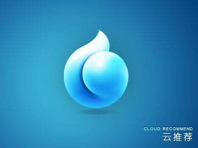 Cloud Recommend logo ruyi thumbs up water drop