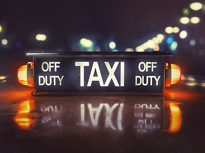 Taxi Light 3d 3d design blender cab city night taxi