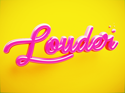 Louder! 3d 3d text blender color script type typography