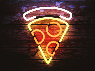Pizza is LIT 3d blender neon neon sign pizza pizza slice