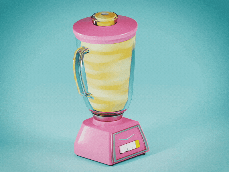 The Banana Smoothie 3d animation blender breakfast diner food retro
