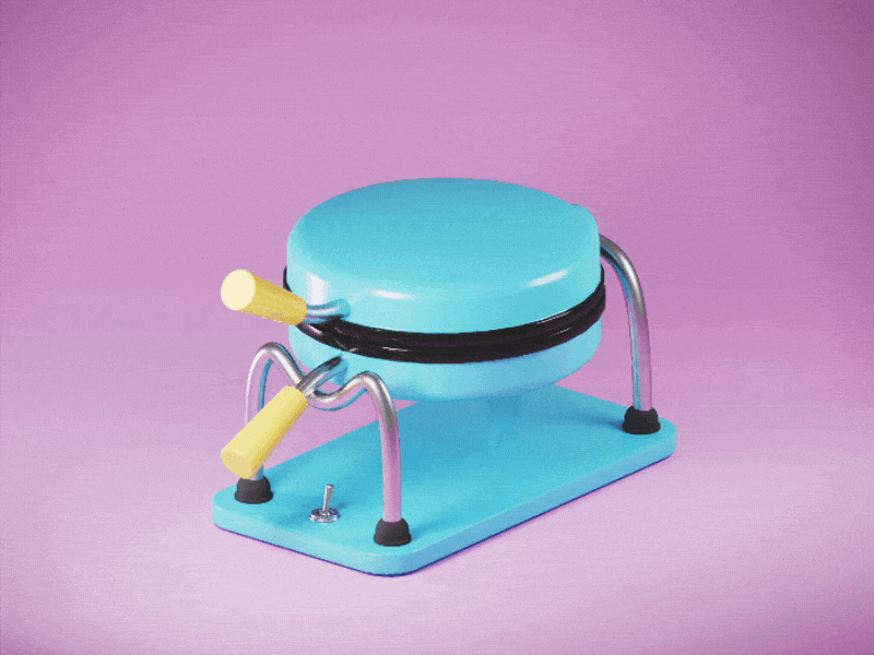The Waffle Rotor 3d animation blender breakfast diner food retro