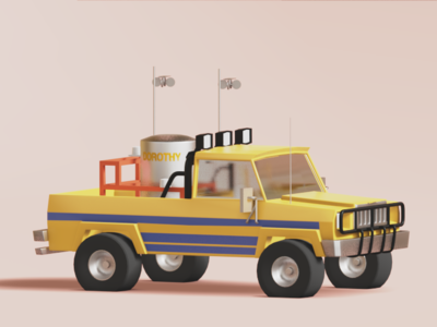 Dorothy IV 3d 3d model blender c4d cinema 4d dorothy hollywood low poly lowpoly lowpolyart movie truck twister