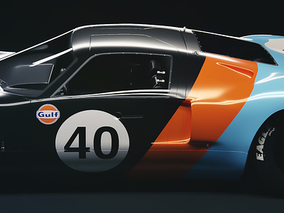 1966 Ford GT40 Le Mans 3d 3d model automotive automotive design blender cinema4d ferrari ford race car sports car vehicle