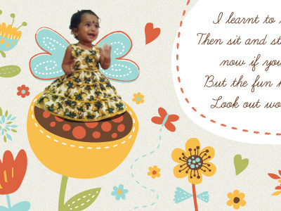 Birthday invite birthday butterfly girl illustration invite kids